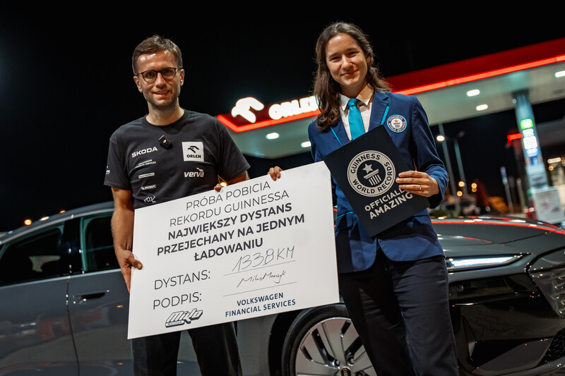 Miko Marczyk pobił rekord Guinnessa za kierownicą Audi A6 Sportback e-tron